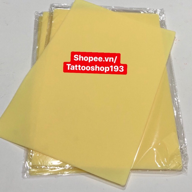 Da tập xăm silicon màu vàng a4(20/30cm) độ dày 1mm