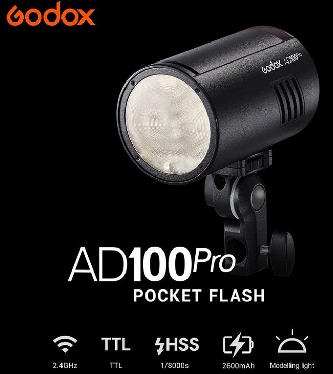 Đèn Flash Godox AD100 Pro kèm bộ tản sáng AK-R1
