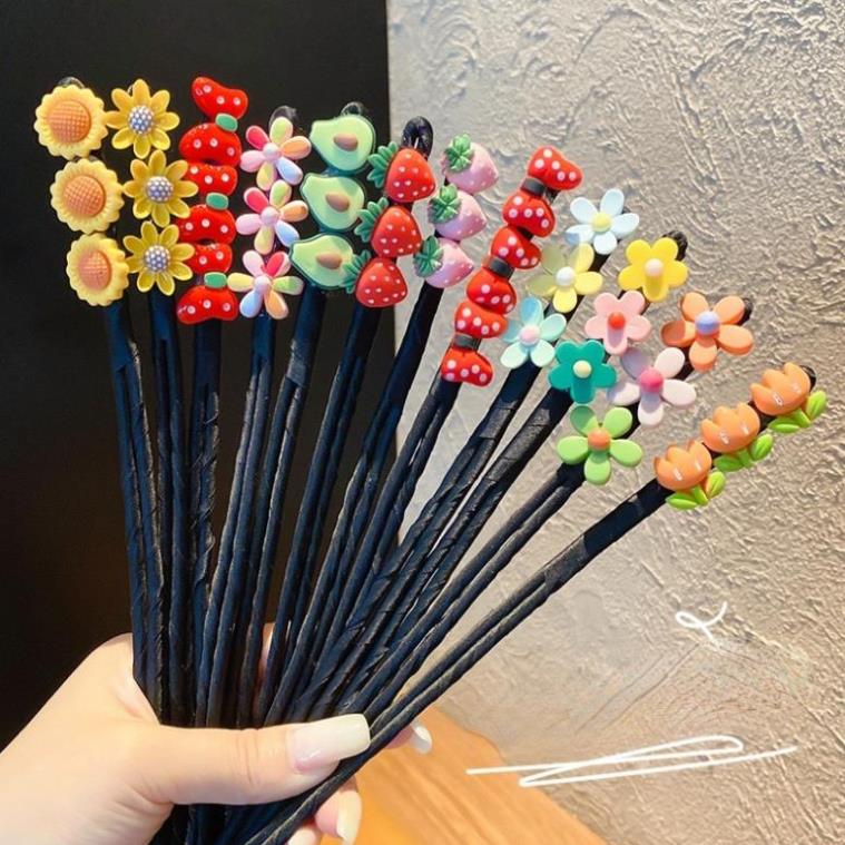 Thanh búi tóc trái cây đáng yêu cho bé gái