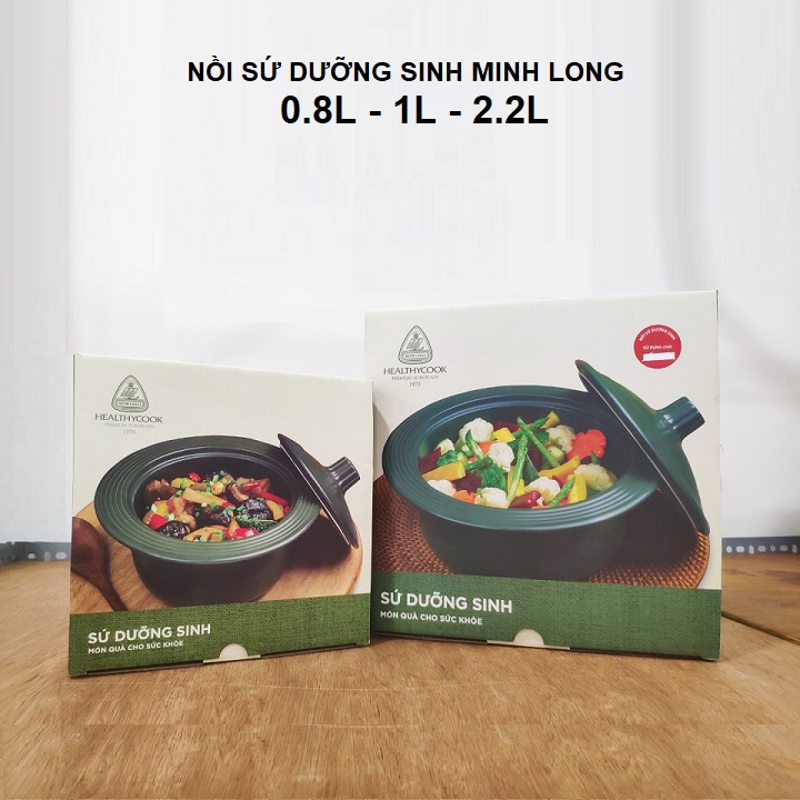 [HCM]nồi sứ minh long 0.8L - nồi sứ minh long