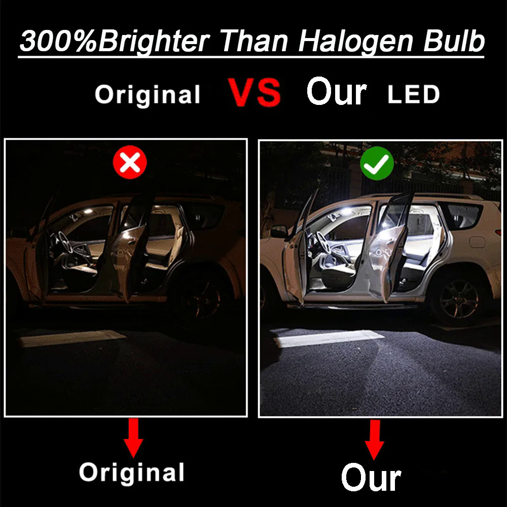Cho BMW e87 E81 F20 E36 E46 E90 E91 E92 e93 F30 E39 E60 E61 F10 F11 E38 E65 E66 328i xe nội thất LED ánh sáng CANBUS bóng đèn trong nhà