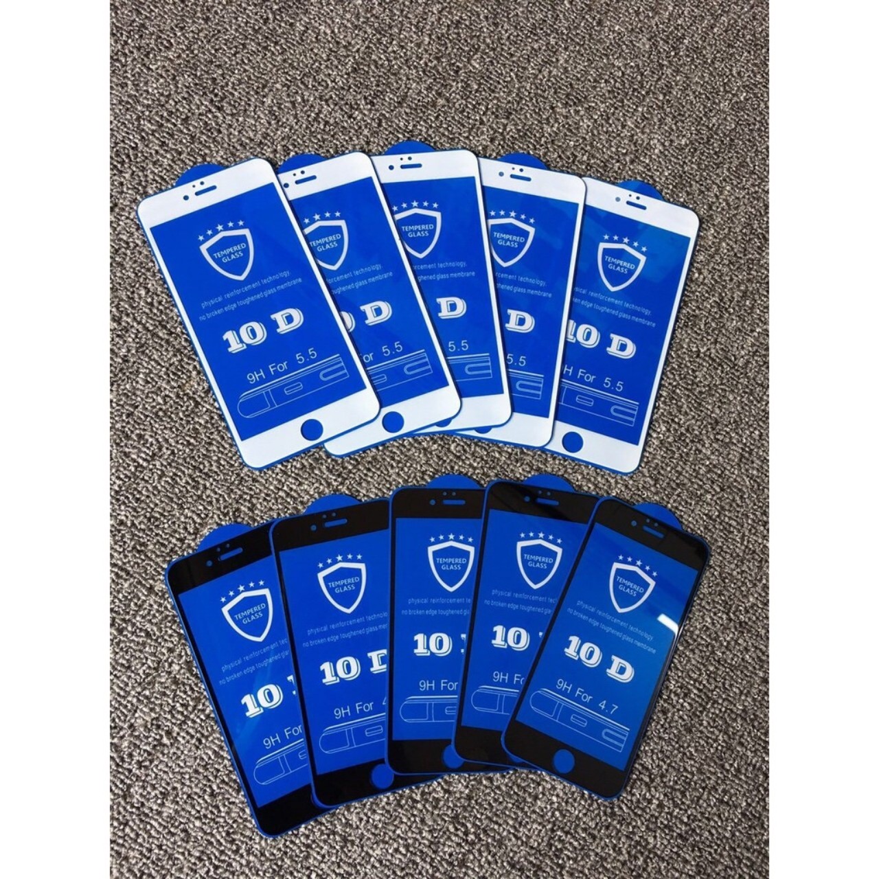 Cường Lực IP  Full màn 10D - Cường lực ip (tặng khách giấy lau Khô - Ướt)