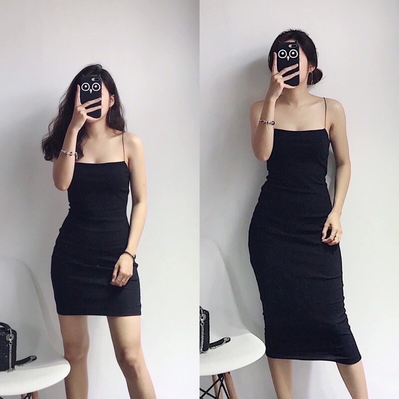 Váy hai dây body, đầm body