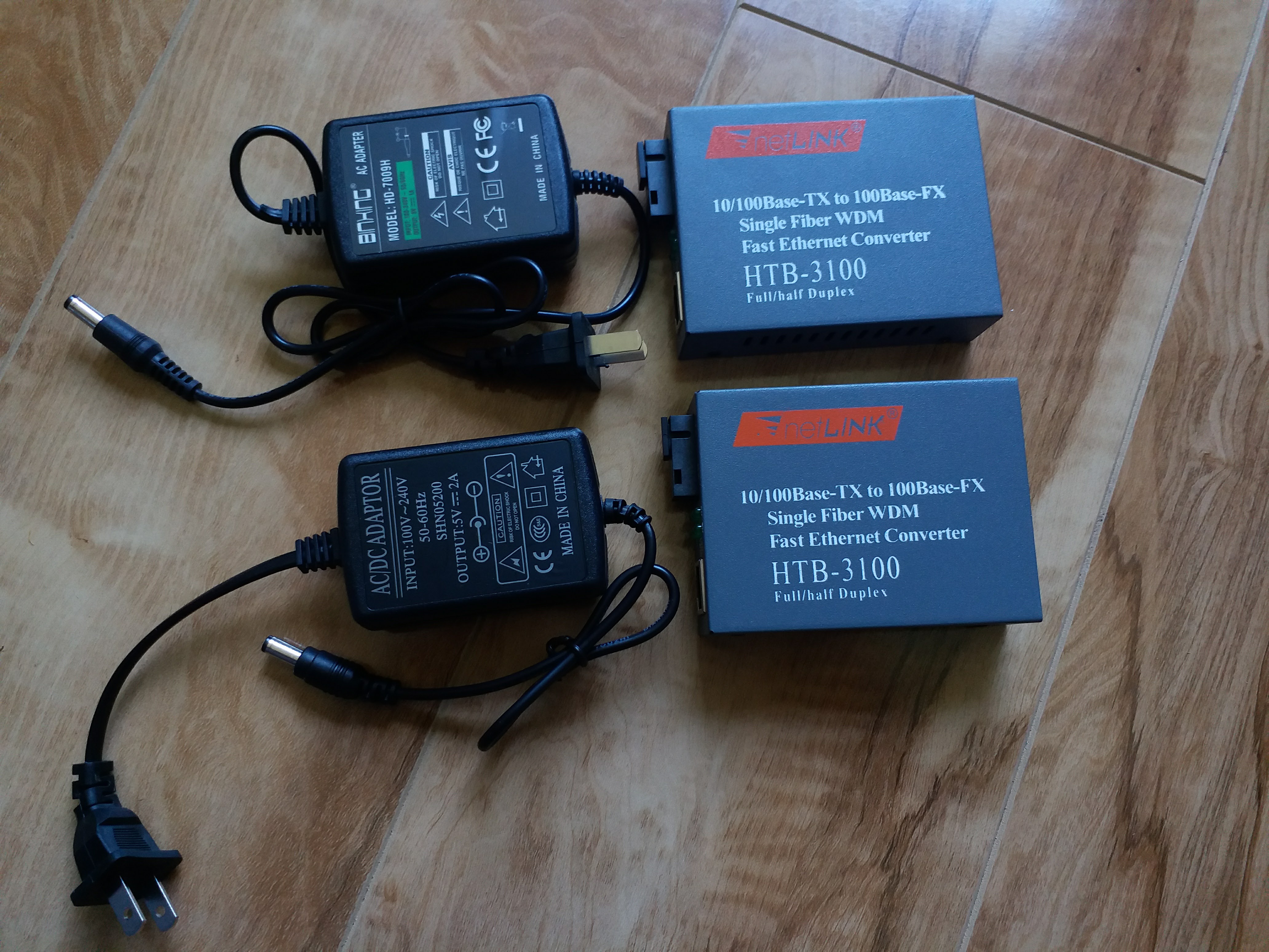 1 , 5 ,10 Cặp Converter Quang Netlink 3100 AB nguồn to