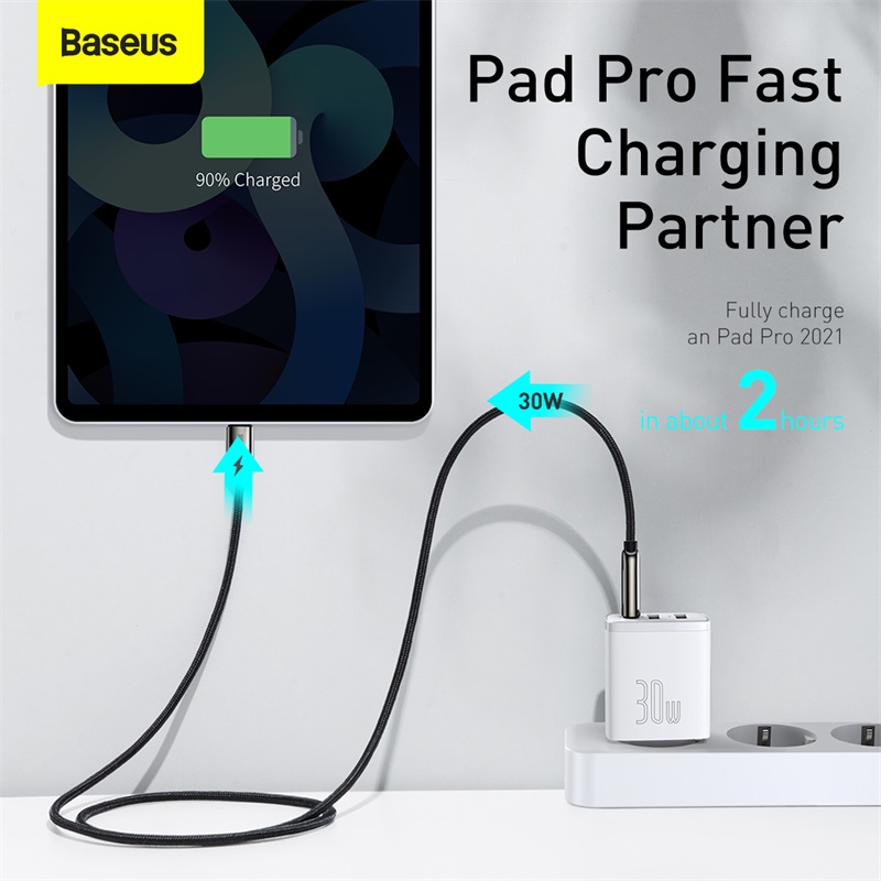 Củ sạc điện thoại Baseus 30W Dual USB type C QC3.0 PD Sạc nhanh cho iPhone Samsung Xiaomi Mi USBC Fast charging Phone charger