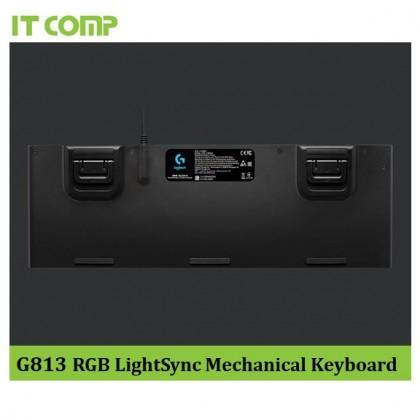 Keyboard Logitech G813 Lightsync RGB Mechanical GL Switch Tactile Gaming Keyboard Black