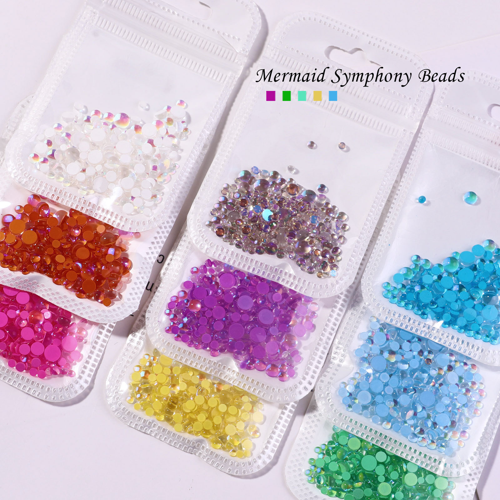 Đá giọt sương đính móng, đá giọt nước trang trí nail mix size