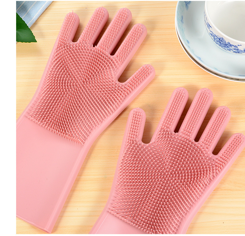 Găng Tay Rửa Chén Silicon Đa Năng Thần Thánh