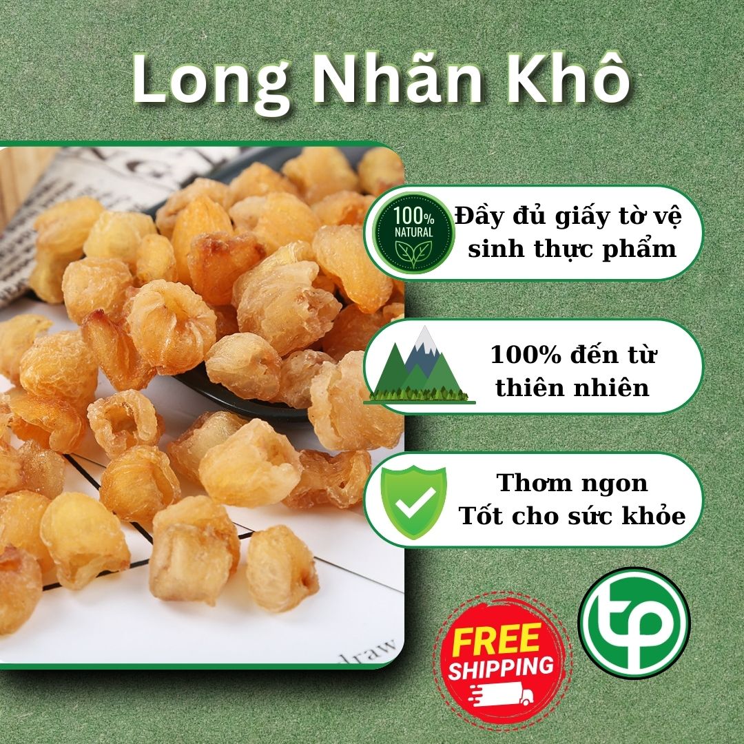 [Hàng mới về] Long nhãn sấy khô túi lớn 500gram - chuyên dùng để pha trà và nấu chè cực kỳ hiệu quả