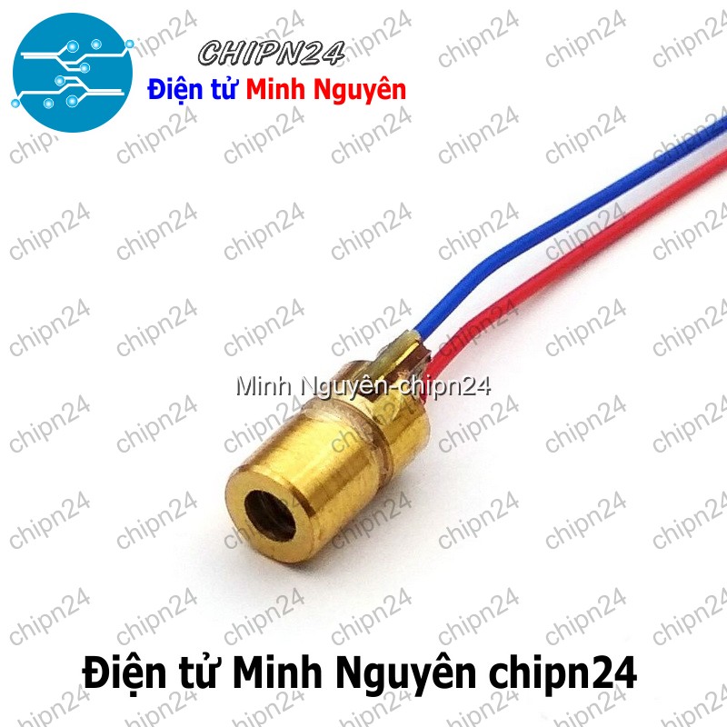 [1 cái] ( ) Đầu phát Laser Mini 3V 6mm Sáng Đỏ (Laze) - HH000135