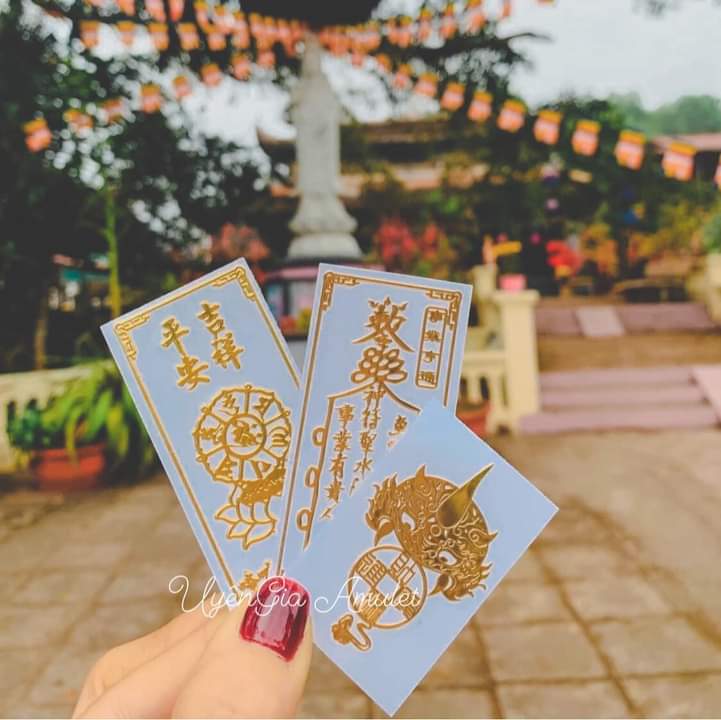 Bộ 3 Linh phù TIỀN VÀO NHƯ NƯỚC + CÔNG DANH + Hộ thân bình an