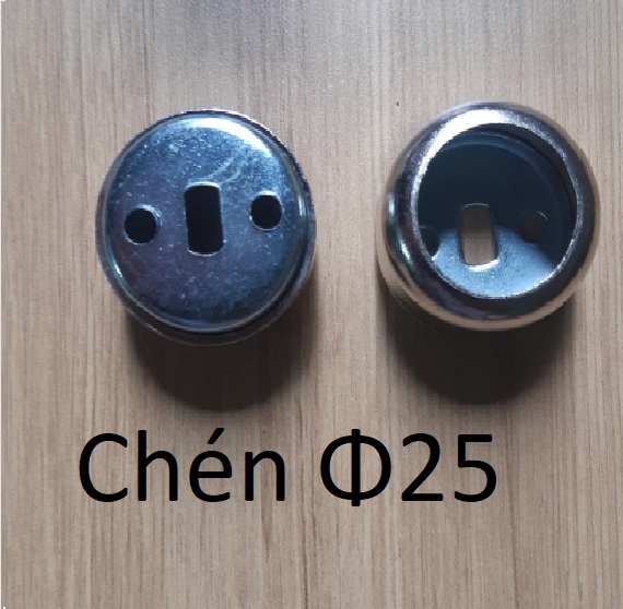 2 chén treo thanh inox - chén φ22 - φ25 hợp kim kẽm