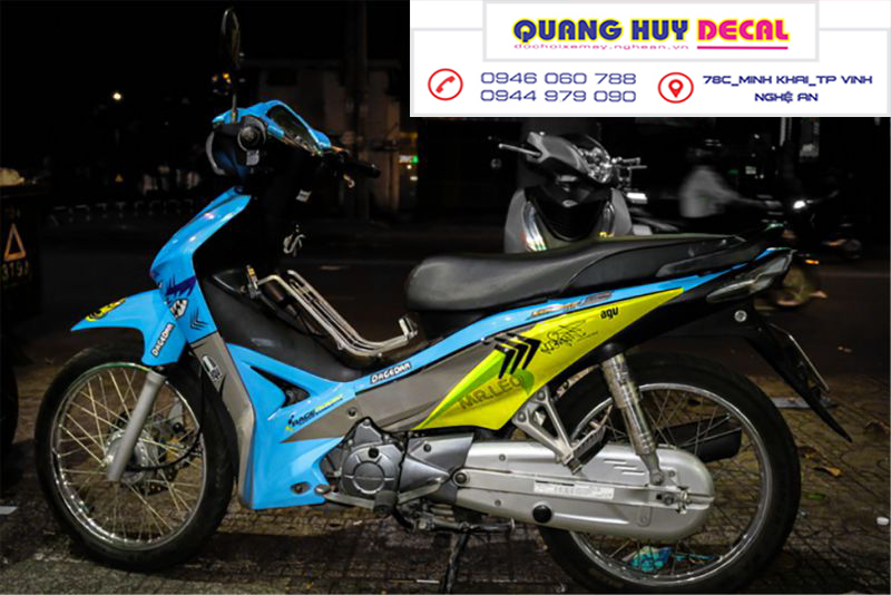 Tem trùm xe wave s/rs cá mập xanh vàng - Độ dán team trùm decal xe máy wave s/rs cá mập xanh vàng - Team trùm decal xe máy wave rẻ đẹp và chất