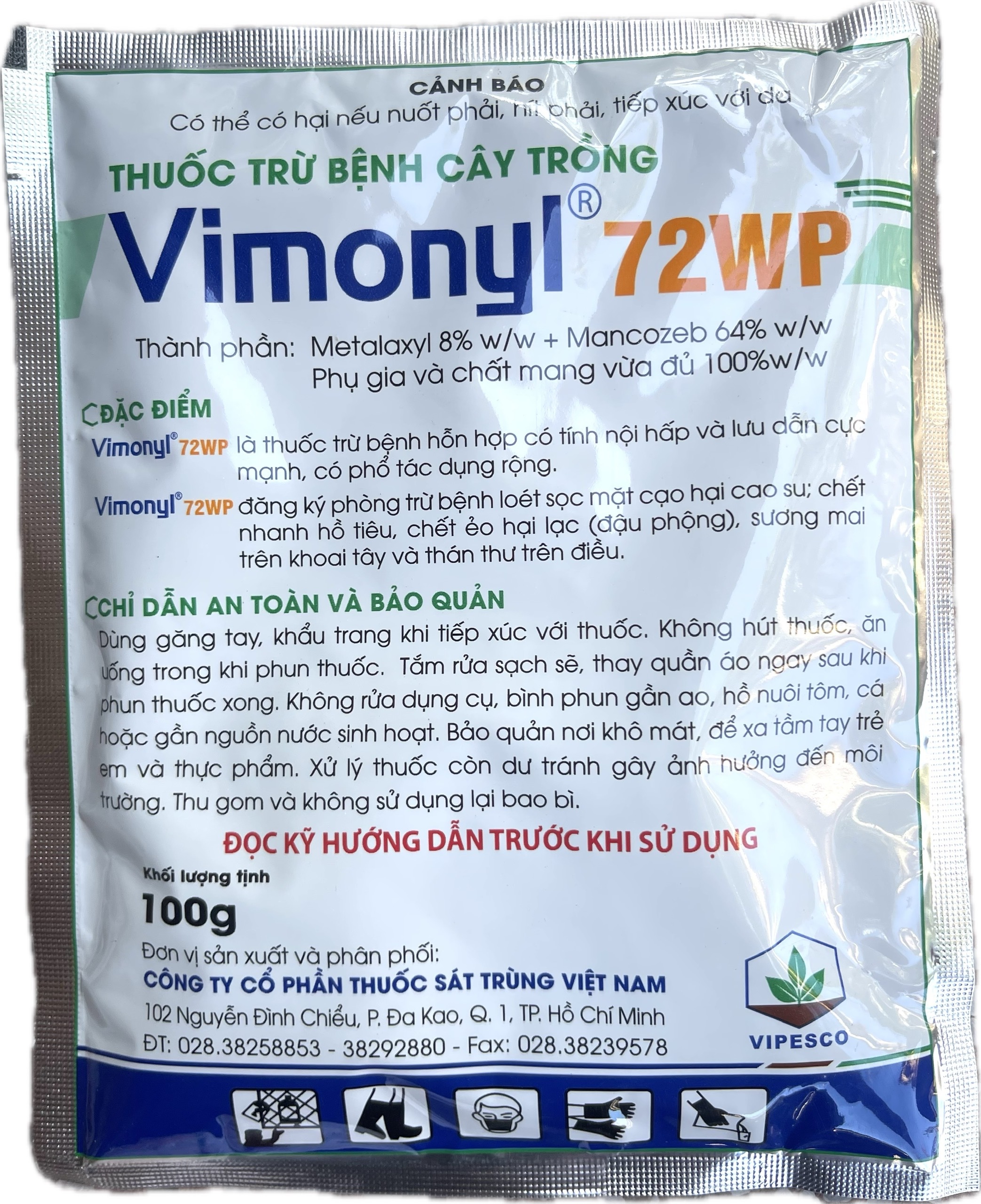 Thuốc Trừ Bệnh - Vimonyl 72WP - Gói 100g