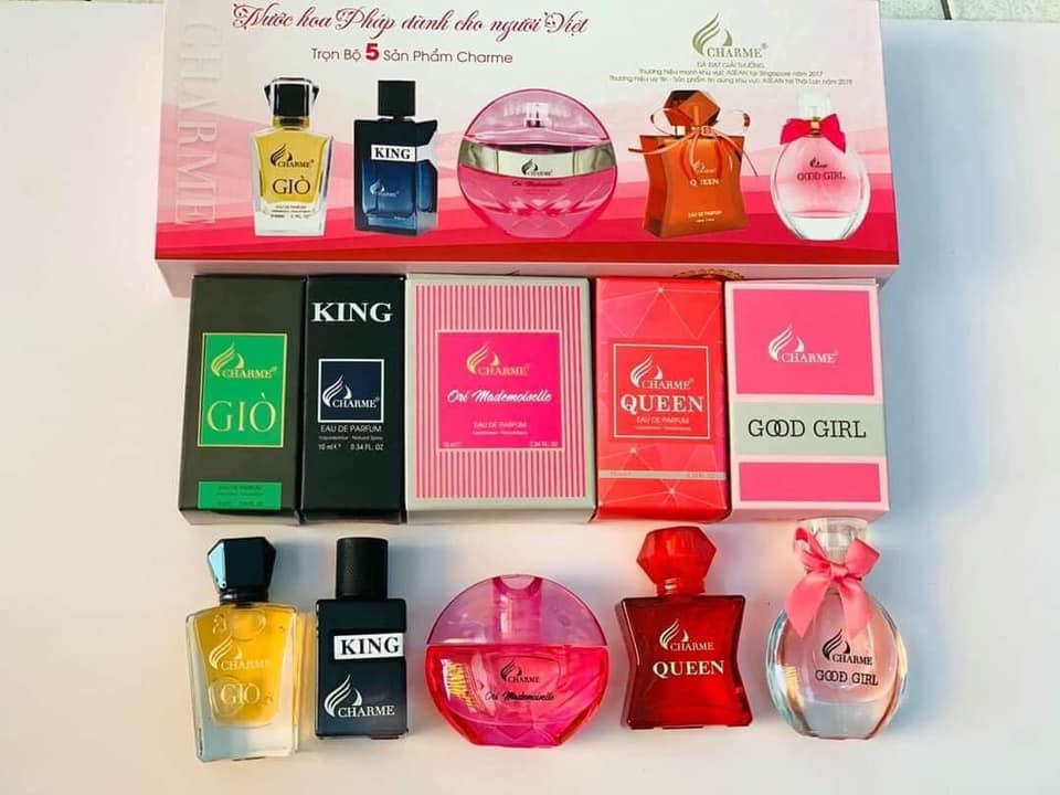 [HCM]nước hoa set 5 mùi nước hoa Charmee Mini 10ml