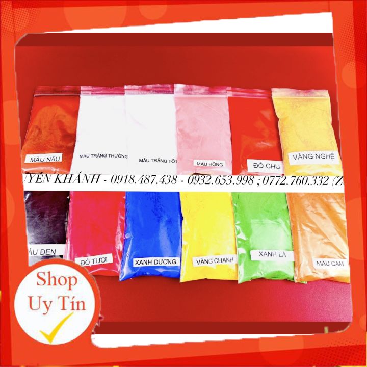Bột màu cato (đen , đỏ chu , màu vàng,.......) 1 lạng