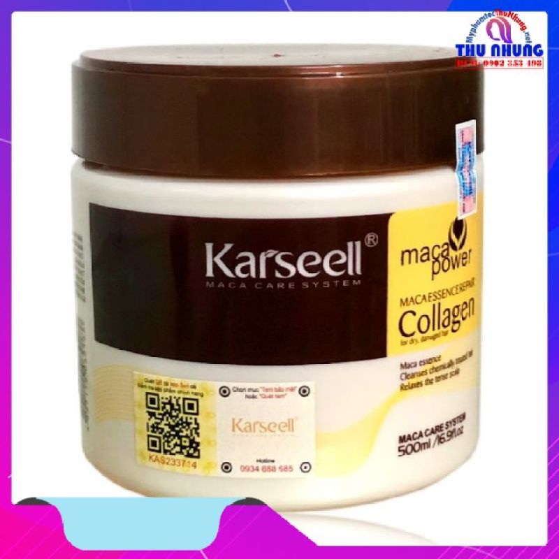[HCM]Dầu hấp ủ tóc siêu mượt Karseell Maca Essence Repair Collagen (dạng hũ) 500ml nhập khẩu