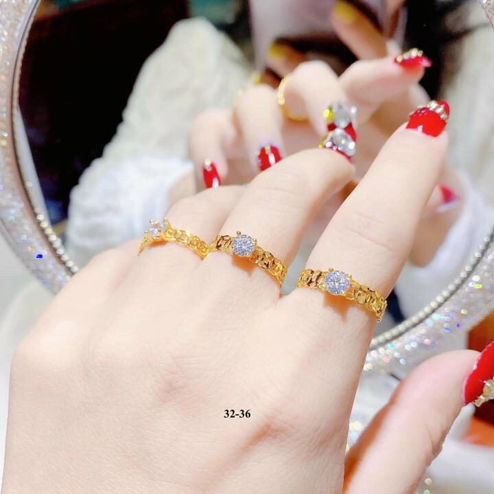 Nhẫn Nữ Kim Tiền Đá Cao CHuần Màu 18k May Mắn HN5502 Dùng Đeo Đi Tiệc Tỏa Sáng Lên Hình Xinh Xắn, Bền Màu, Không Ngứa - Queen Jewelry Trang Sức Nữ Đẹp Giá Rẻ