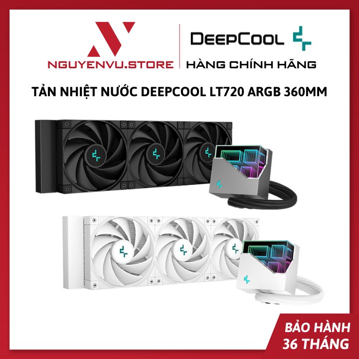 Water cooler AIO deepcool lt520 argb 240mm/lt720 argb 360mm black/white-Original