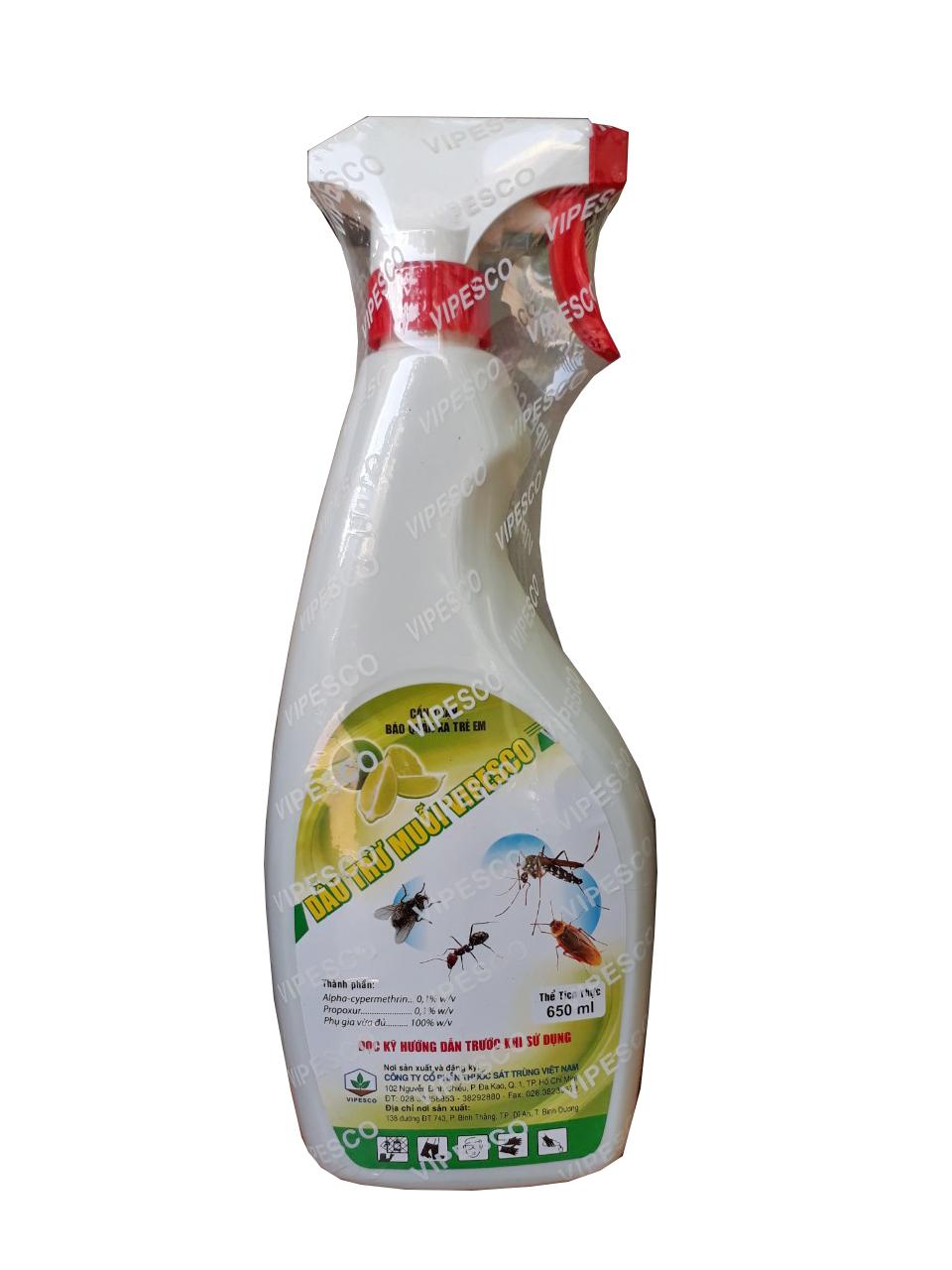 Dầu trừ muỗi Vipesco (650ml) dạng xịt tiện lợi