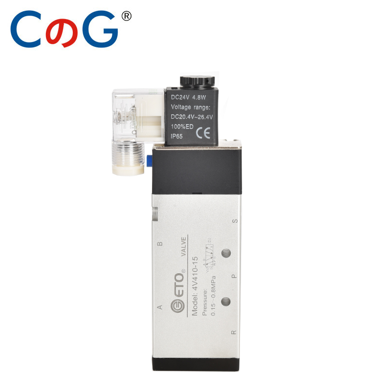 Van khí cg 5 cổng 2 vị trí khí nén van điện từ dc24v ac220v cổng 14 "van điện từ 4v410-15