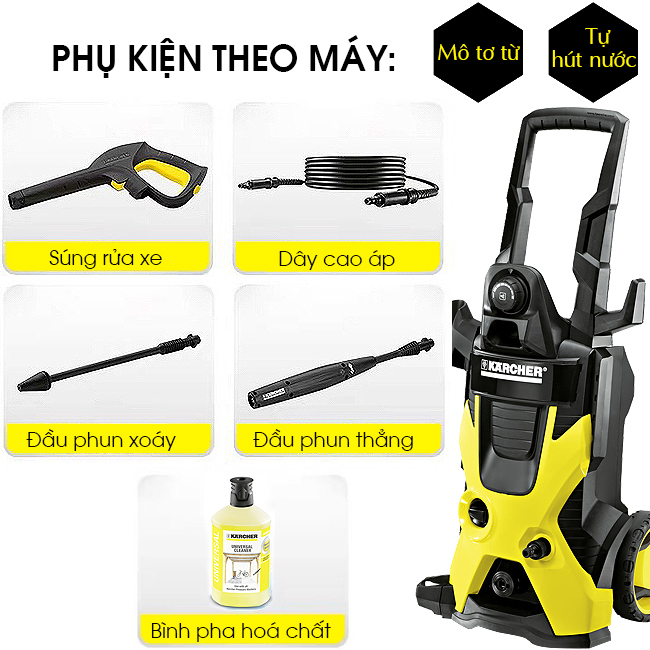 [Trả góp 0%] Máy phun áp lực Karcher K5 EU