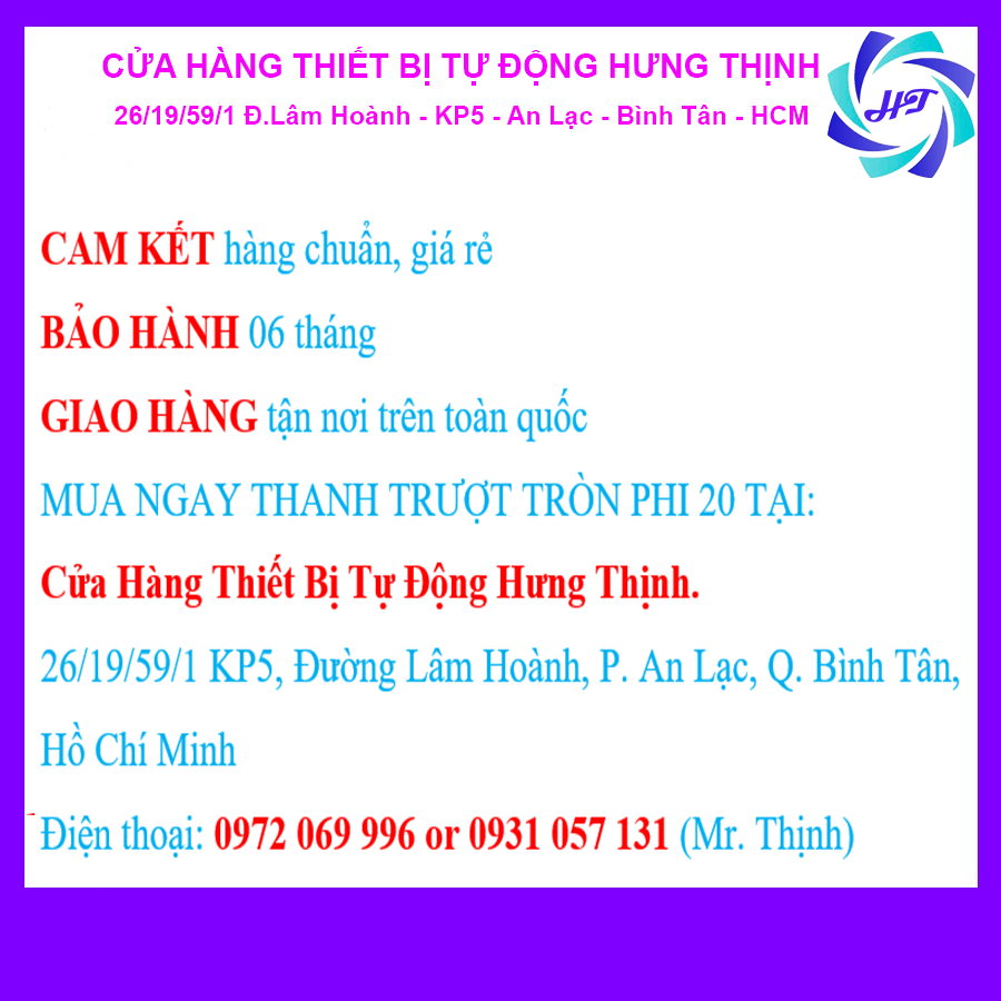 Thanh Trượt Tròn Phi 20 Dài 1000mm