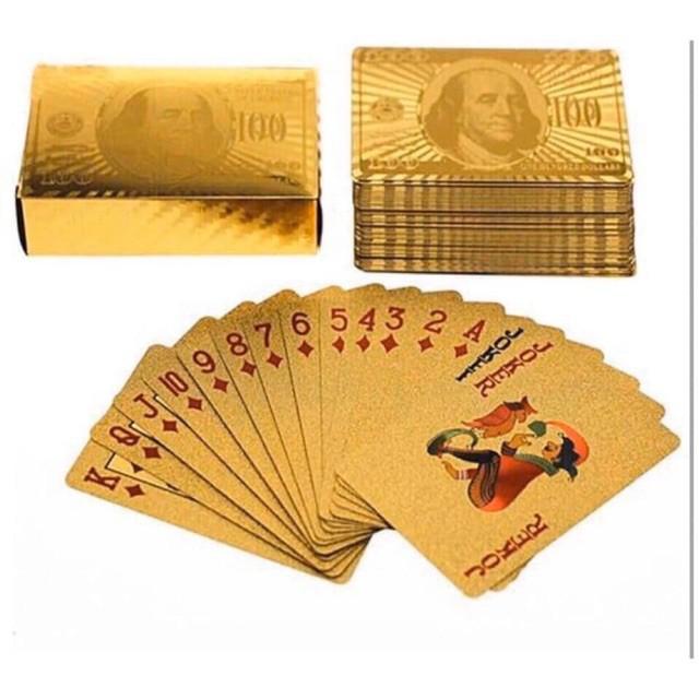 Bộ bài tây mạ vàng - Bài tây may mắn