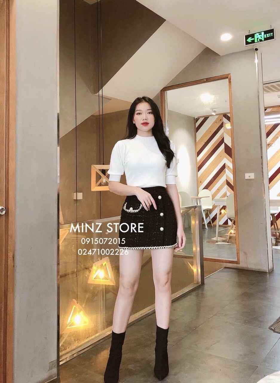 (Free ship max) Áo Len Tay Bồng lỡ - len mềm mịn siêu đẹp