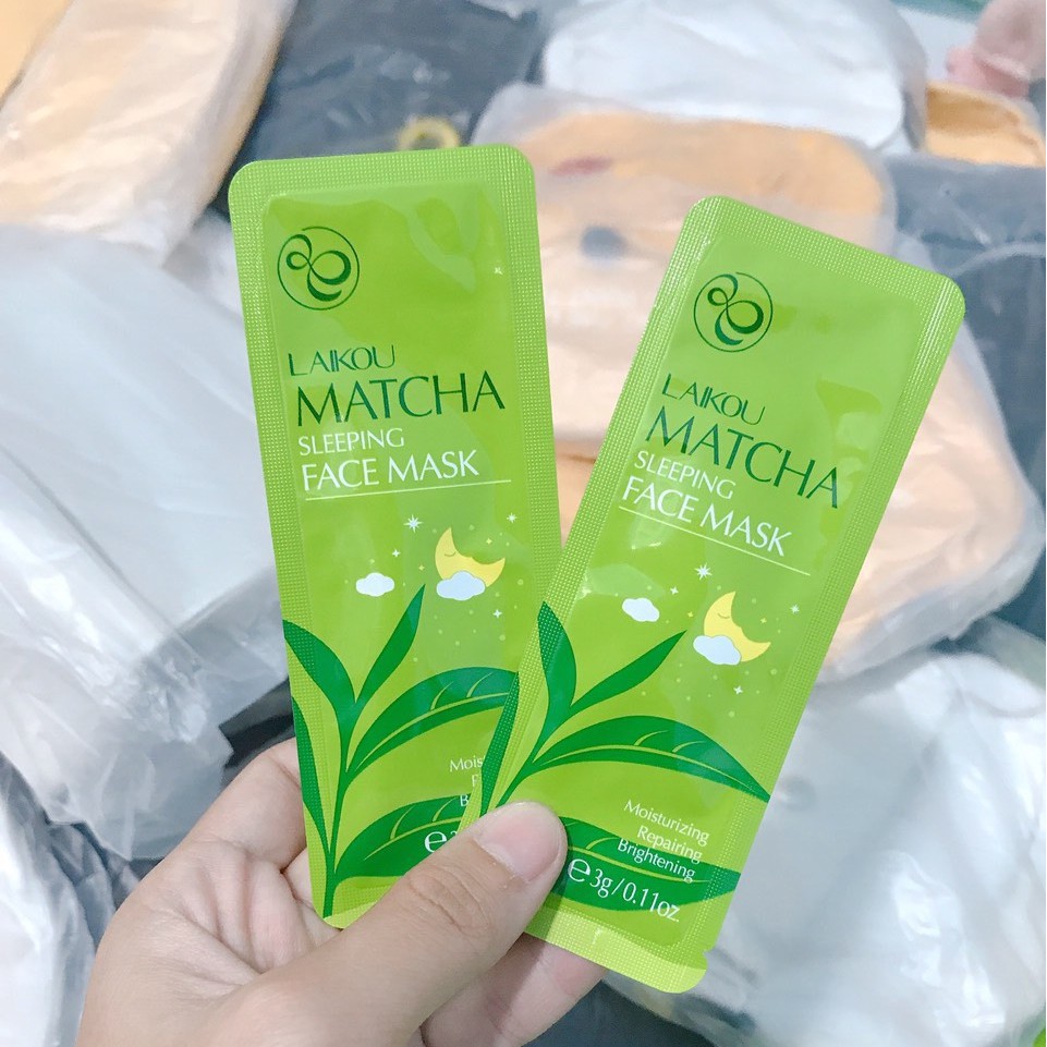 COM BO 15 Mặt Nạ Ngủ Trà Xanh Matcha