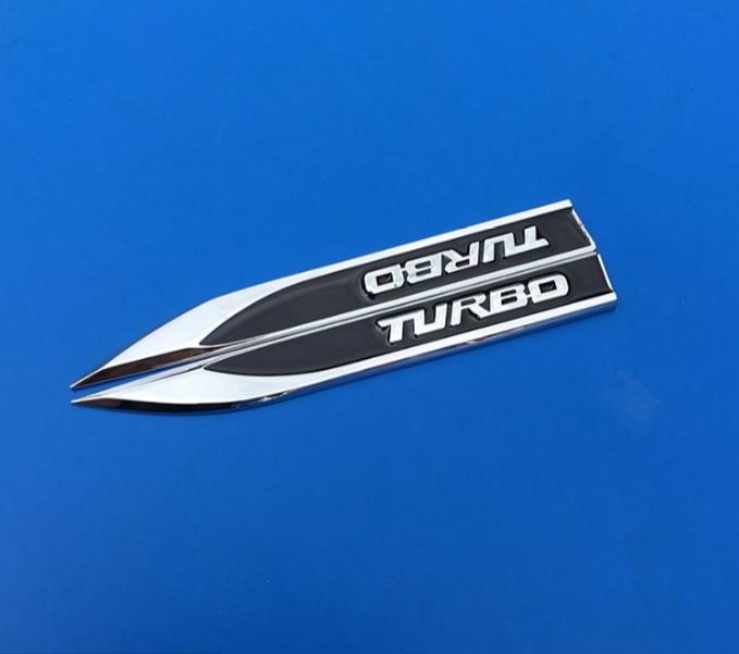 [HCM]Bộ 2 mang cá Turbo dán xe ô tô (đen)