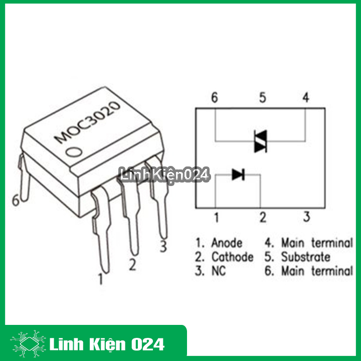 IC MOC3020 DIP6