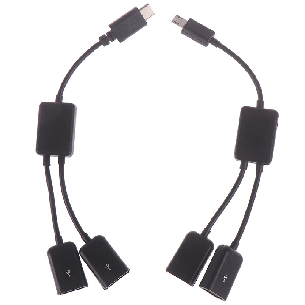 Bộ chia cổng Micro usb / Type C sang 2 otg (1 cái)