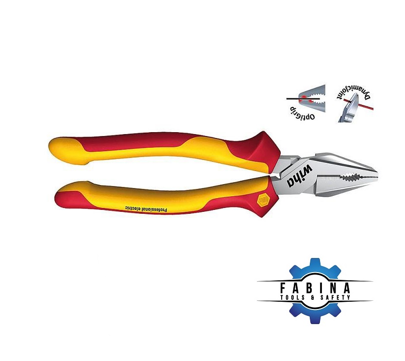Kìm đa năng trợ lực 200mm Wiha cách điện 1000V 26714