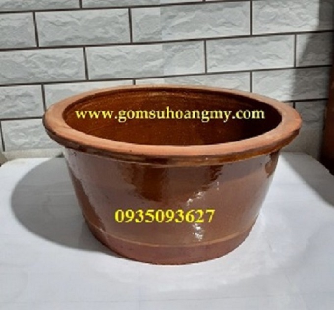 [HCM]Thau chậu đựng nước sành sứ  15*35 cm