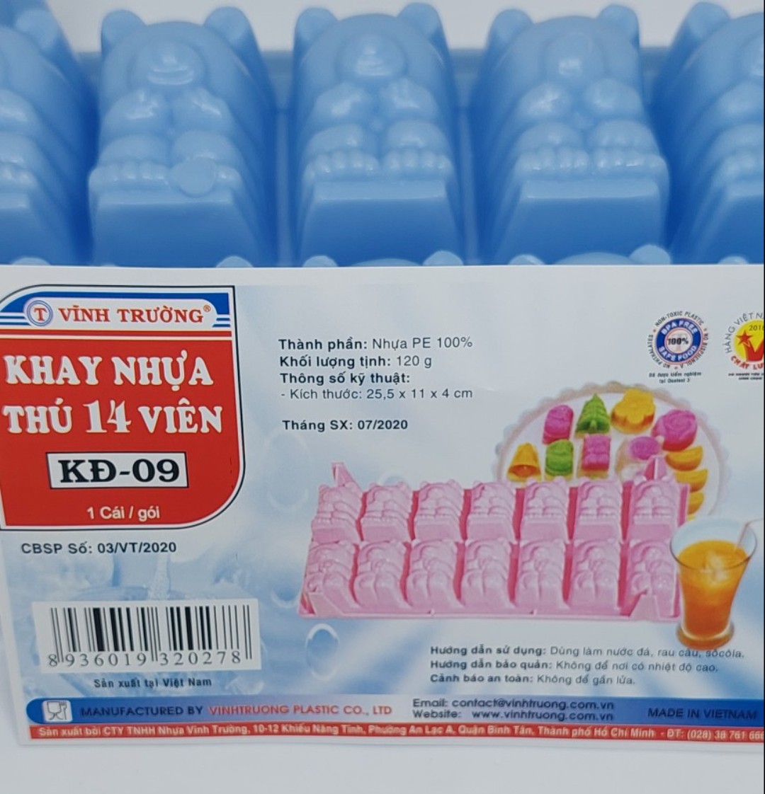 Lốc 5 Khay Đá Hình  Gấu DK 09