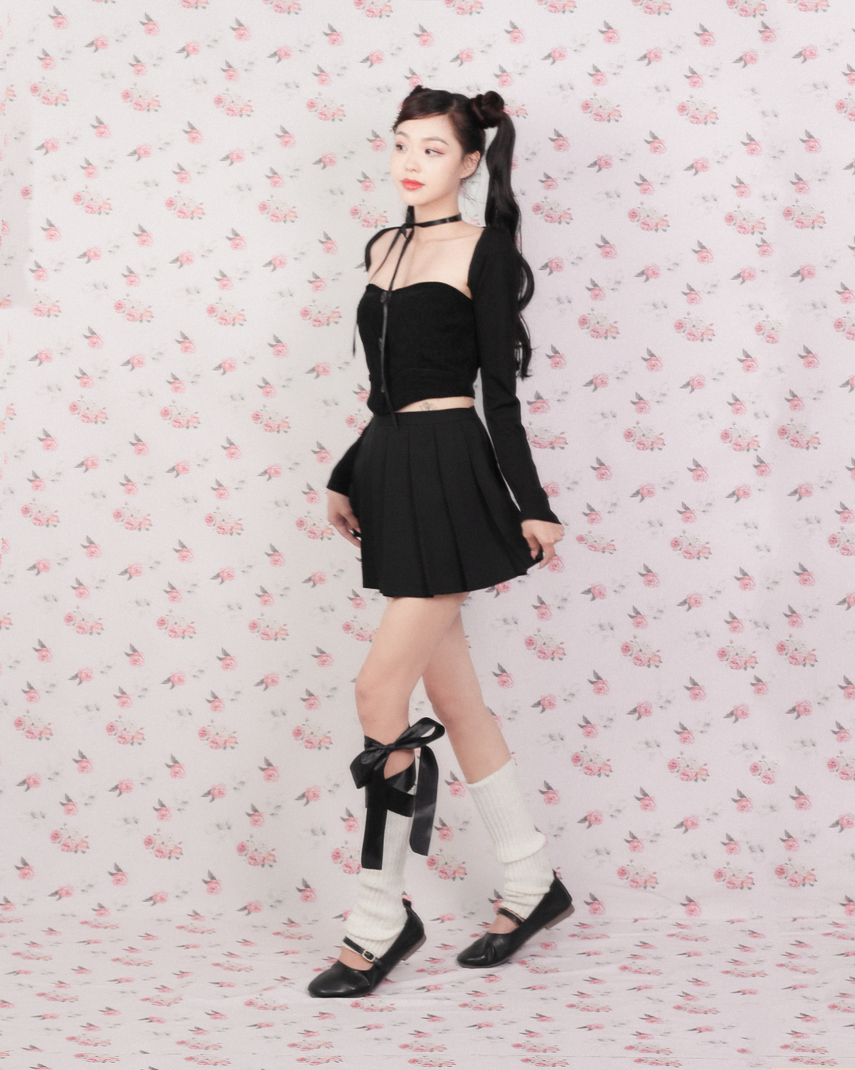 DALLA Áo cardigan thun croptop (bolero cardigan) (CDG09)