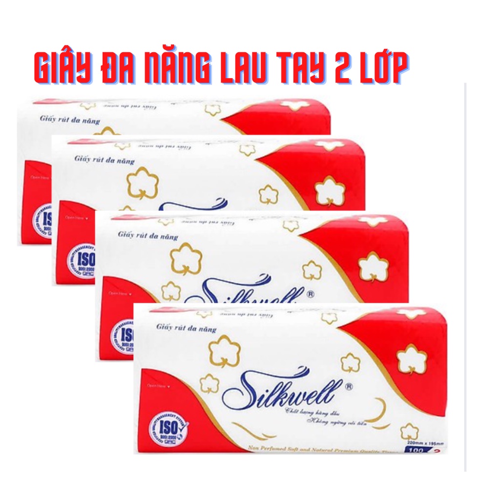 Giấy ăn rút lụa 280 tờ x 2 lớp Silkwell