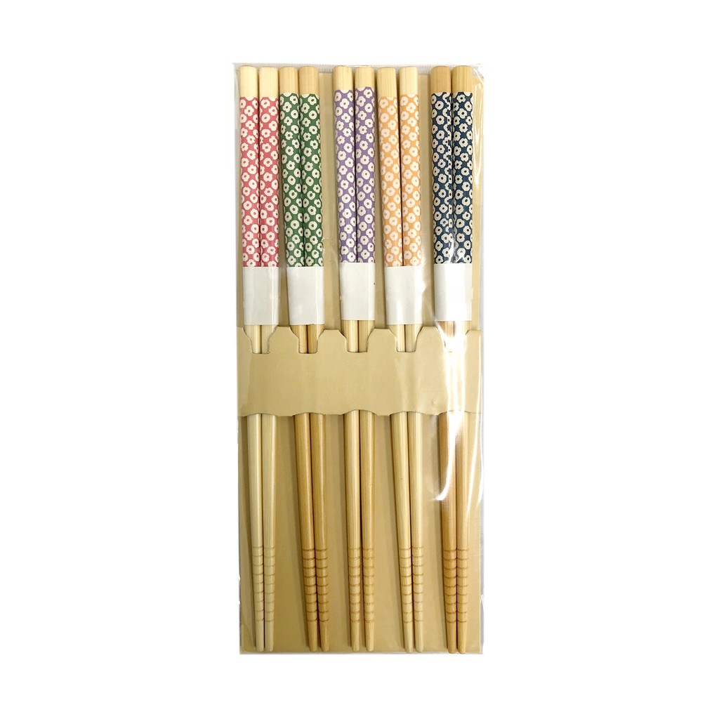 Lot of 5 Japanese-Style Bamboo Chopsticks