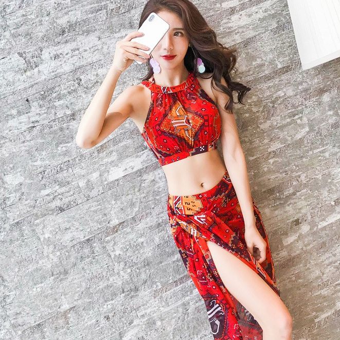 Bộ bơi 3 Chi tiêt/bộ Bộ Đồ Bơi Hai Mảnh, Bộ Đồ Tắm Áo Tắm,bộ tắm biển cao cấp