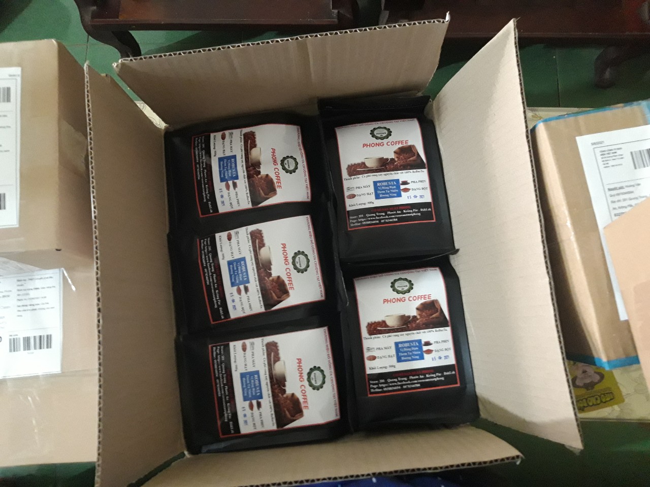 Cà Phê Robusta rang xay Nguyên Chất 500Gram - Gu Đậm Đà