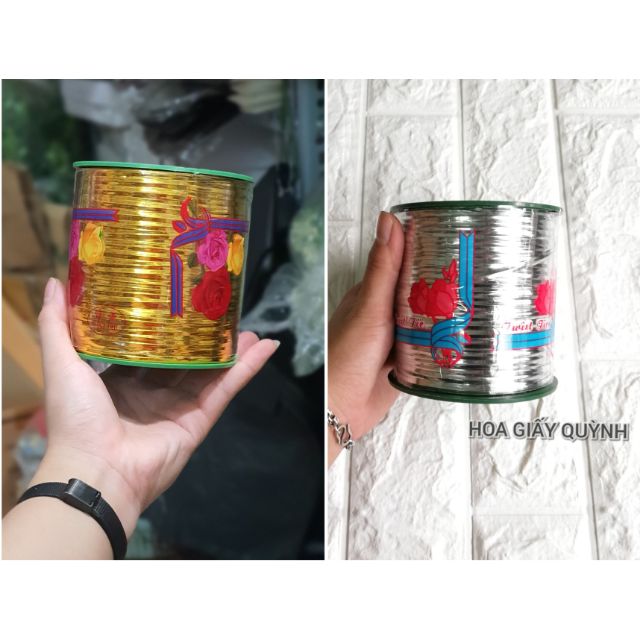 DÂY KẼM XOẮN cột nơ , bó hoa....-Cuộn 500gr