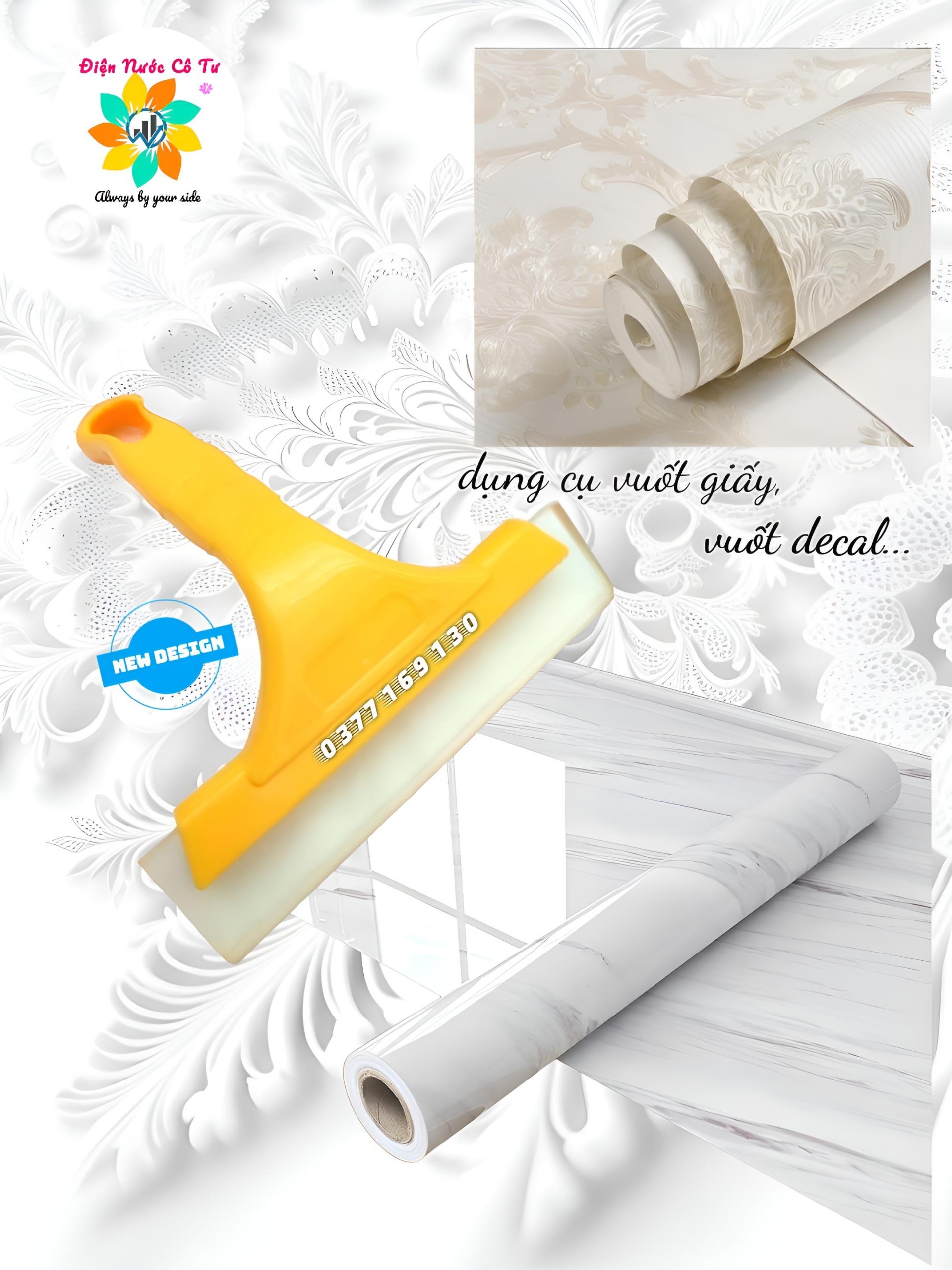 Cây vuốt giấy dán tường cây dán decal dụng cụ dán giấy dán decal