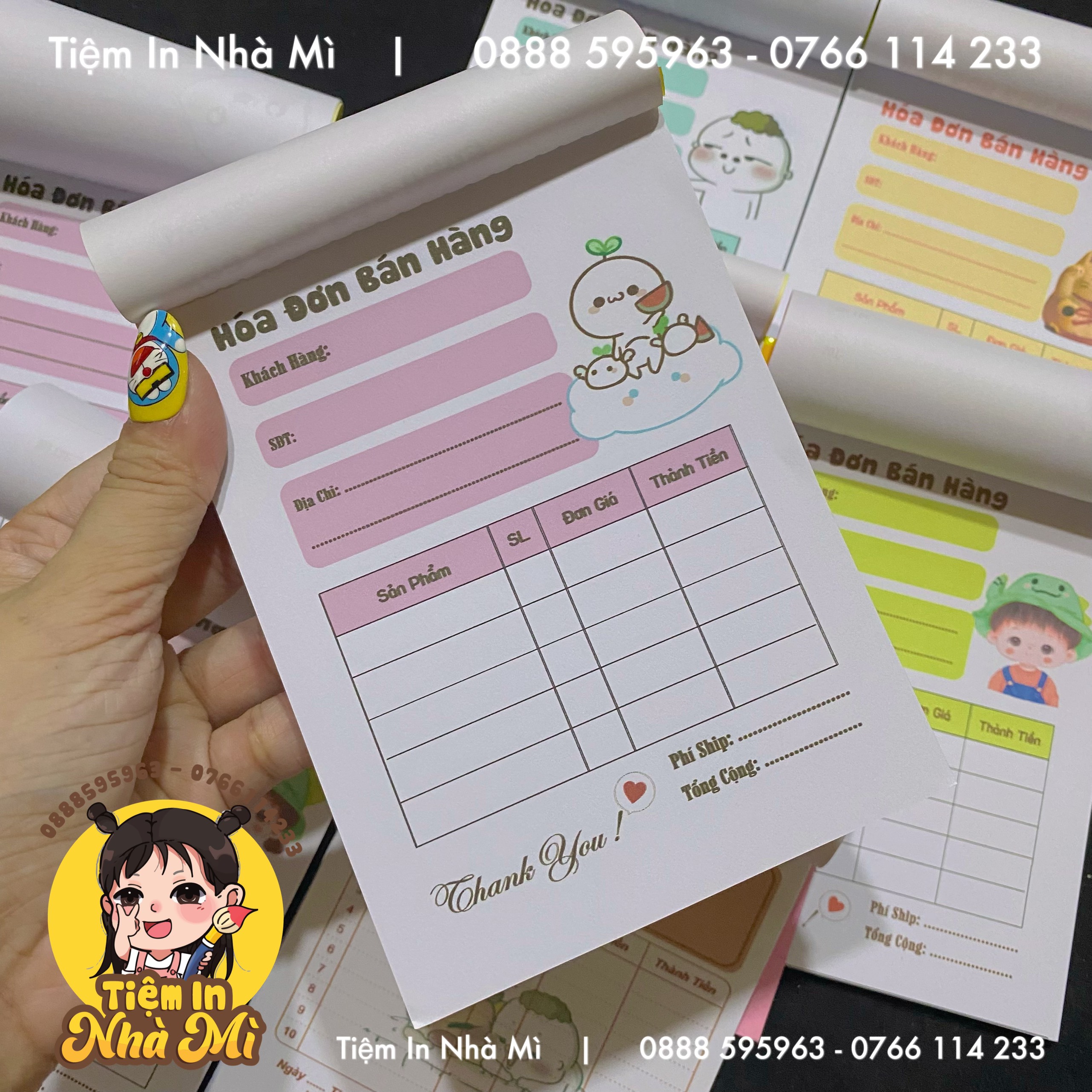 Hoá đơn bán hàng size A6 đáng yêu