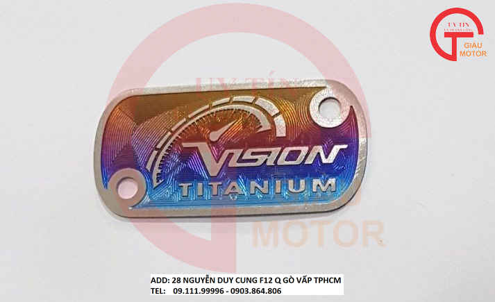 MIẾNG TEN TITAN DÁN NẮP BÌNH DẦU XE HONDA VISION