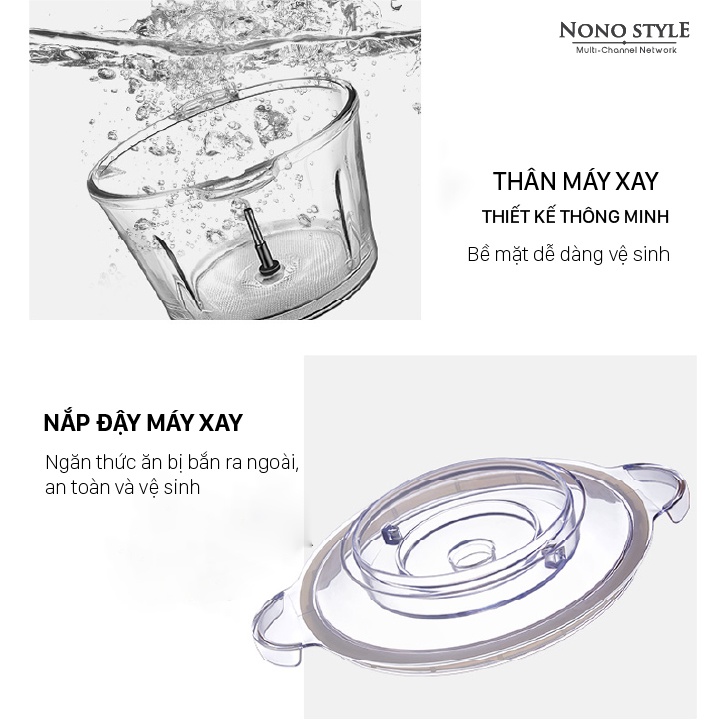 Máy Xay Thịt Thủy Tinh – Cối Xay Đa Năng Cao Cấp Nonostyle
