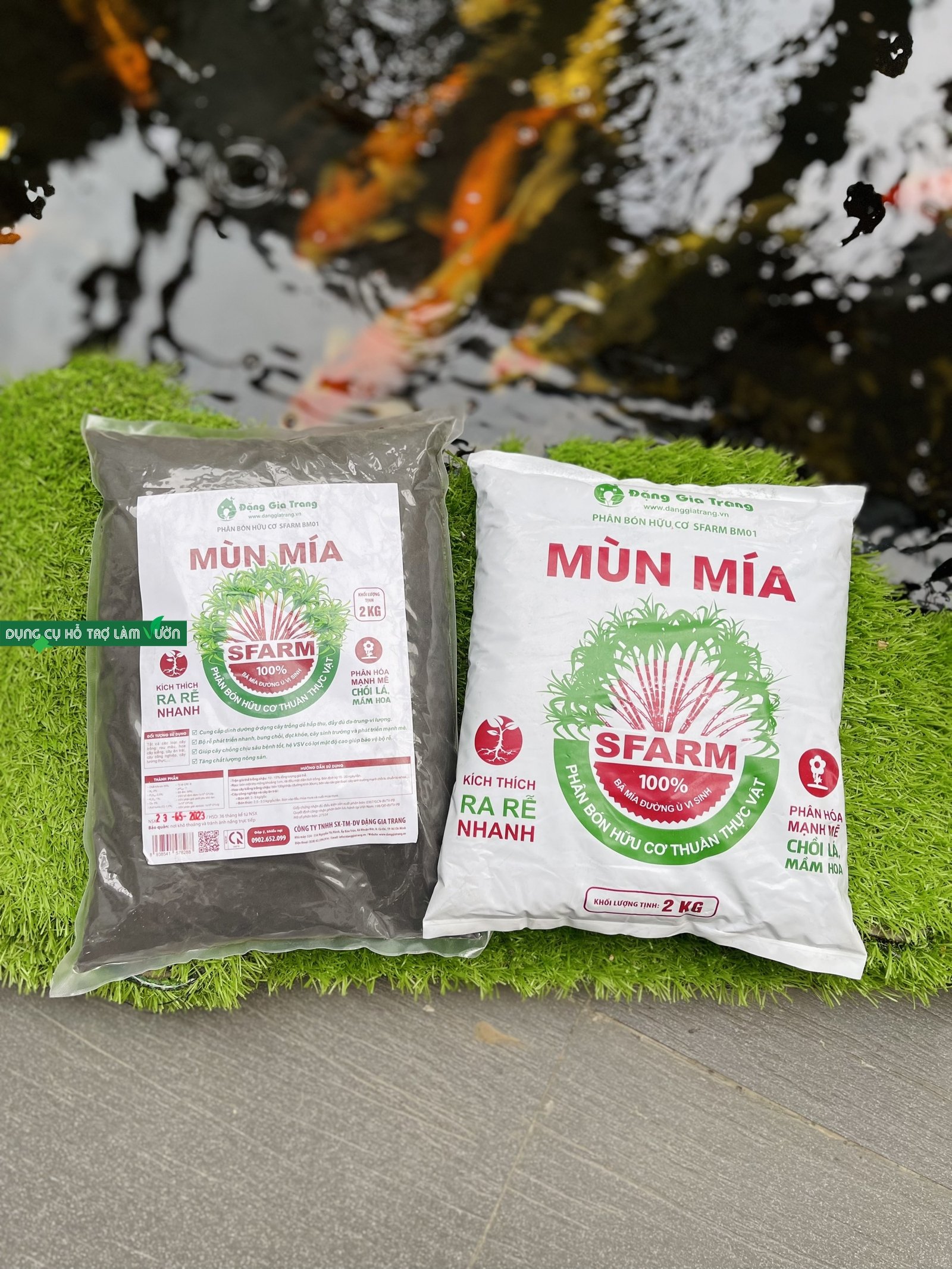 Phân Mùn mía Sfarm gói 2kg hoàn toàn tự nhiên tốt cho cây trồng