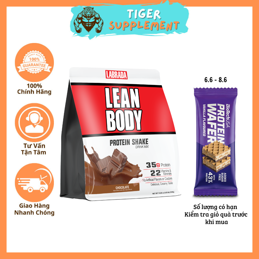 Labrada Lean Body MRP Shake 30 Serving - Bổ sung đầy đủ dinh dưỡng thay thế bữa ăn hỗ trợ tăng cơ giảm mỡ dạng hũ Leanbody