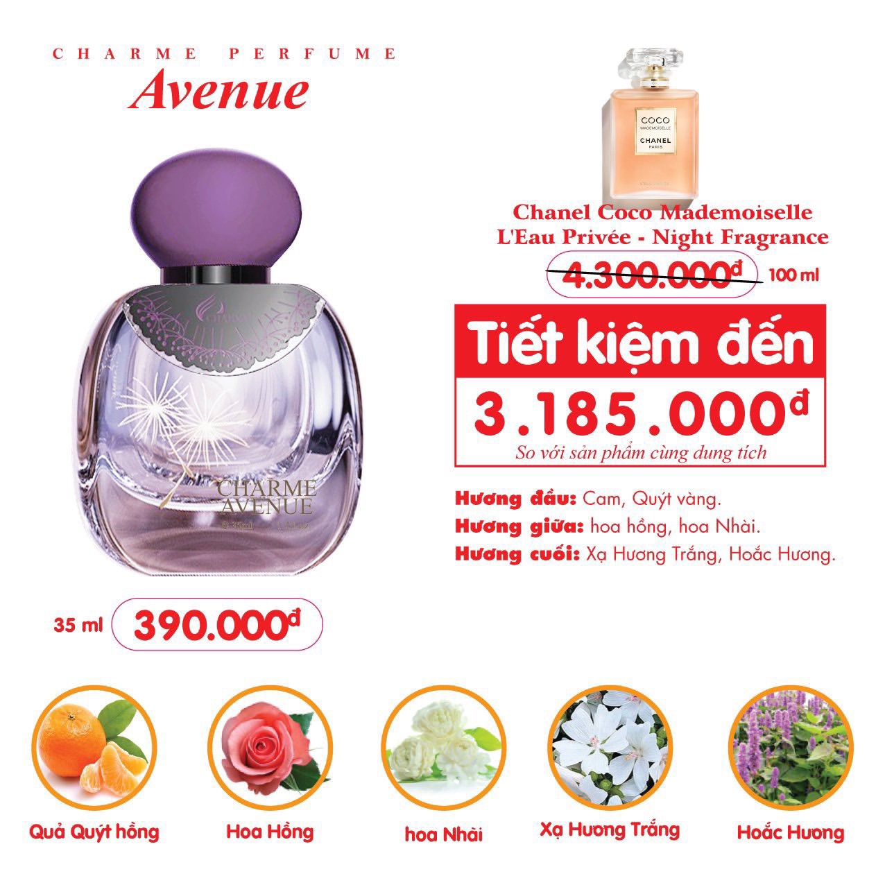 [HCM]Nước hoa nữ Evenua 35ml