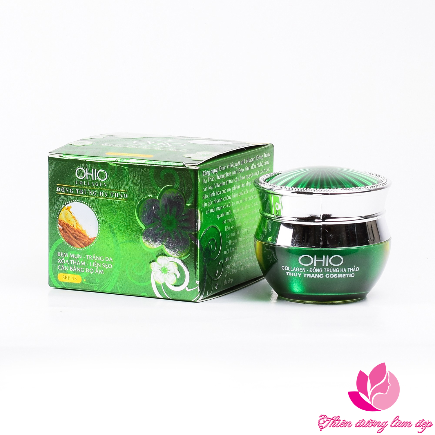 Kem Mụn, Trắng Da, Xóa Thâm, Liền Sẹo, Cân Bằng Độ Ẩm OHIO Collagen - Đông Trùng Hạ Thảo 20g
